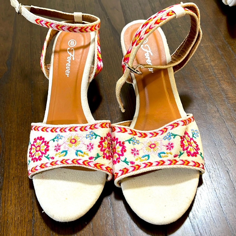 Cloth wedges, wore twice